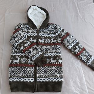 NWOT Women Sherpa Full-zip Hooded Jacket Size M